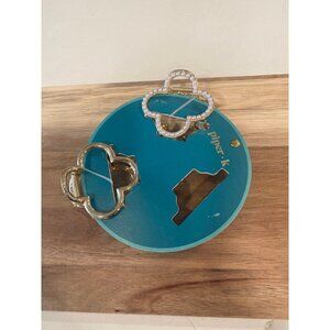 Piper K Gold and Pearl claw hair clips